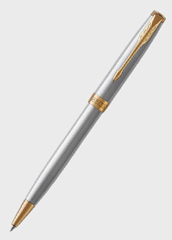 Шариковая ручка Parker Sonnet 17 Stainless Steel GT BP 84 132, фото